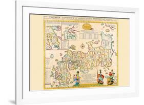 Prefectures & the Peoples of Japan-Engelbert Kaempfer-Framed Premium Giclee Print