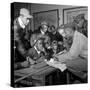 Preflight Briefing of Several Tuskegee Airmen at Ramitelli, Italy, March 1945-null-Stretched Canvas