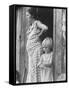 Pregnant Sharecropper's Wife Standing in Doorway of Wooden Shack with Daughter, the Depression-Arthur Rothstein-Framed Stretched Canvas