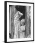 Pregnant Sharecropper's Wife Standing in Doorway of Wooden Shack with Daughter, the Depression-Arthur Rothstein-Framed Photographic Print