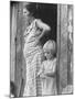 Pregnant Sharecropper's Wife Standing in Doorway of Wooden Shack with Daughter, the Depression-Arthur Rothstein-Mounted Photographic Print