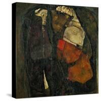 Pregnant Woman and Death-Egon Schiele-Stretched Canvas