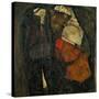 Pregnant Woman and Death-Egon Schiele-Stretched Canvas