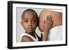 Pregnant Woman And Son-Ian Boddy-Framed Photographic Print