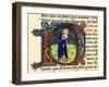 Pregnant Woman, Folio 47 of 1356 Manuscript Treatise on Medicine by Aldebrando di Firenze-null-Framed Giclee Print