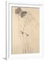 Pregnant Woman with Man: Study for Hoffnung I, C.1903-4-Gustav Klimt-Framed Giclee Print