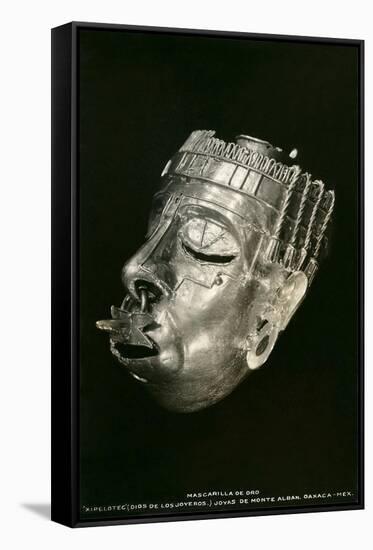 Prehispanic Gold Mask, Oaxaca, Mexico-null-Framed Stretched Canvas