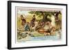 Prehistoric Beer Production Using Heated Stones-null-Framed Giclee Print