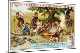 Prehistoric Beer Production Using Heated Stones-null-Mounted Giclee Print