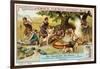 Prehistoric Beer Production Using Heated Stones-null-Framed Giclee Print