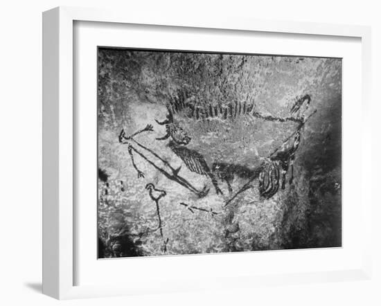 Prehistoric Cave Painting of a Hunting Scene-Ralph Morse-Framed Photographic Print