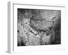 Prehistoric Cave Painting of a Hunting Scene-Ralph Morse-Framed Photographic Print