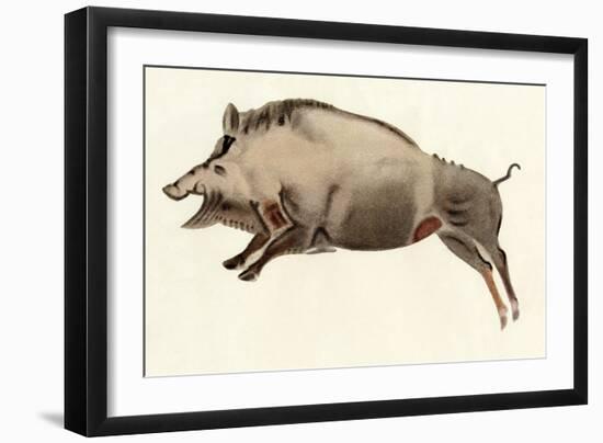 Prehistoric Cave Painting of a Wild Boar, Altamira, Spain-null-Framed Giclee Print