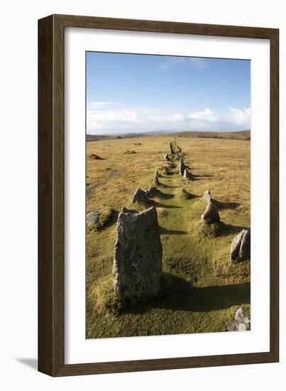 Prehistoric Ceremonial Lines of Stones-David-Framed Photographic Print