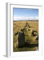 Prehistoric Ceremonial Lines of Stones-David-Framed Photographic Print