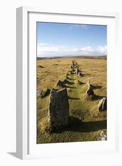 Prehistoric Ceremonial Lines of Stones-David-Framed Photographic Print