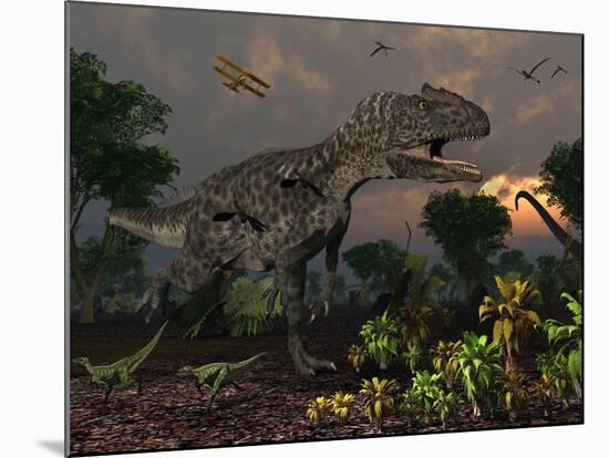 Prehistoric Dinosaurs Roam Freely Where Time Stands Still-Stocktrek Images-Mounted Photographic Print