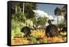 Prehistoric Glyptodonts Graze on Grassy Plains-null-Framed Stretched Canvas