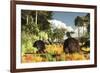 Prehistoric Glyptodonts Graze on Grassy Plains-null-Framed Photographic Print