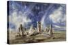 Prehistoric Landmark of Stonehenge - by John Constable-null-Stretched Canvas