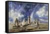 Prehistoric Landmark of Stonehenge - by John Constable-null-Framed Stretched Canvas