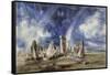 Prehistoric Landmark of Stonehenge - by John Constable-null-Framed Stretched Canvas