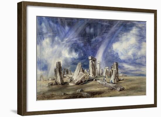 Prehistoric Landmark of Stonehenge - by John Constable-null-Framed Photographic Print