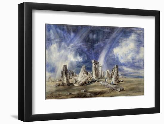 Prehistoric Landmark of Stonehenge - by John Constable-null-Framed Photographic Print