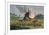 Prehistoric Mammoth Hunt-null-Framed Premium Giclee Print