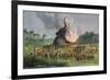 Prehistoric Mammoth Hunt-null-Framed Premium Giclee Print