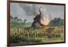 Prehistoric Mammoth Hunt-null-Framed Giclee Print