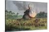 Prehistoric Mammoth Hunt-null-Stretched Canvas