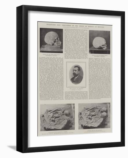 Prehistoric Man, Discoveries by the Prince of Monaco at Mentone-null-Framed Giclee Print