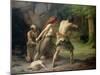 Prehistoric Man Hunting Bears, 1832-Emmanuel Benner-Mounted Giclee Print