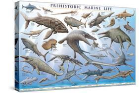 Prehistoric Marine Life-null-Stretched Canvas