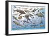 Prehistoric Marine Life-null-Framed Art Print