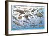 Prehistoric Marine Life-null-Framed Art Print