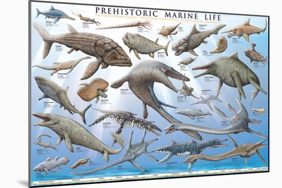 Prehistoric Marine Life-null-Mounted Art Print