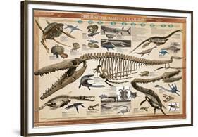 Prehistoric Marine Reconstruct-null-Framed Premium Giclee Print