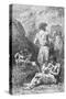 Prehistoric Men Depicting Deer-Emile Antoine Bayard-Stretched Canvas