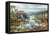 Prehistoric, Middle Devonian Landscape-Science Source-Framed Stretched Canvas