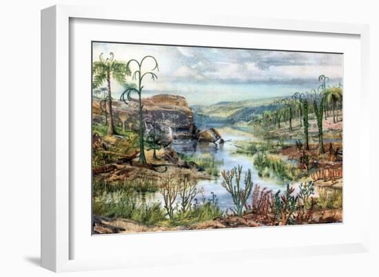 Prehistoric, Middle Devonian Landscape-Science Source-Framed Premium Giclee Print