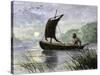 Prehistoric navigation with a Skin Sail-null-Stretched Canvas