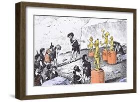 Prehistoric Peep, a Visit to an Artist's Studio-Edward Tennyson Reed-Framed Giclee Print