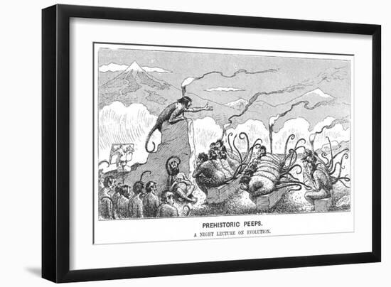 Prehistoric Peeps: a Night Lecture on Evolution, 1894-Edward Tennyson Reed-Framed Giclee Print