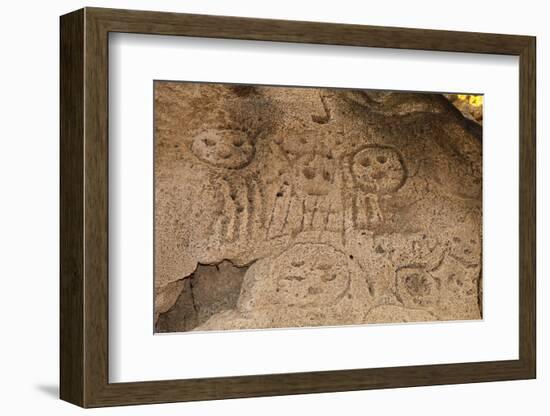 Prehistoric Rock Engravings of Taino Culturedominican Republic-Reinhard Dirscherl-Framed Photographic Print