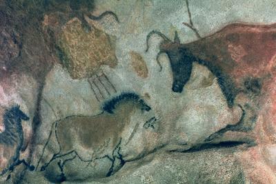 Rock Painting Showing a Horse and a Cow, circa 17000 BC