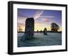 Prehistoric Stone Circle in Frost, Avebury, UNESCO World Heritage Site, Wiltshire, England, UK-Stuart Black-Framed Photographic Print