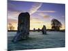 Prehistoric Stone Circle in Frost, Avebury, UNESCO World Heritage Site, Wiltshire, England, UK-Stuart Black-Mounted Photographic Print