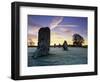 Prehistoric Stone Circle in Frost, Avebury, UNESCO World Heritage Site, Wiltshire, England, UK-Stuart Black-Framed Photographic Print